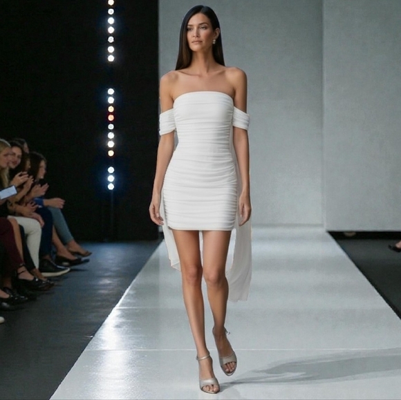 Elliatt Dresses & Skirts - NWT $248 ELLIATT Celina Off The Shoulder Mini Dress Small in White RARE